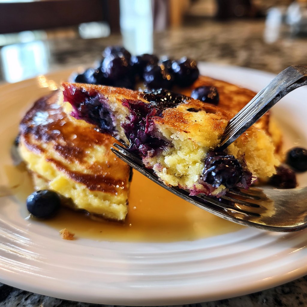 Pfannkuchen mit Heidelbeeren
