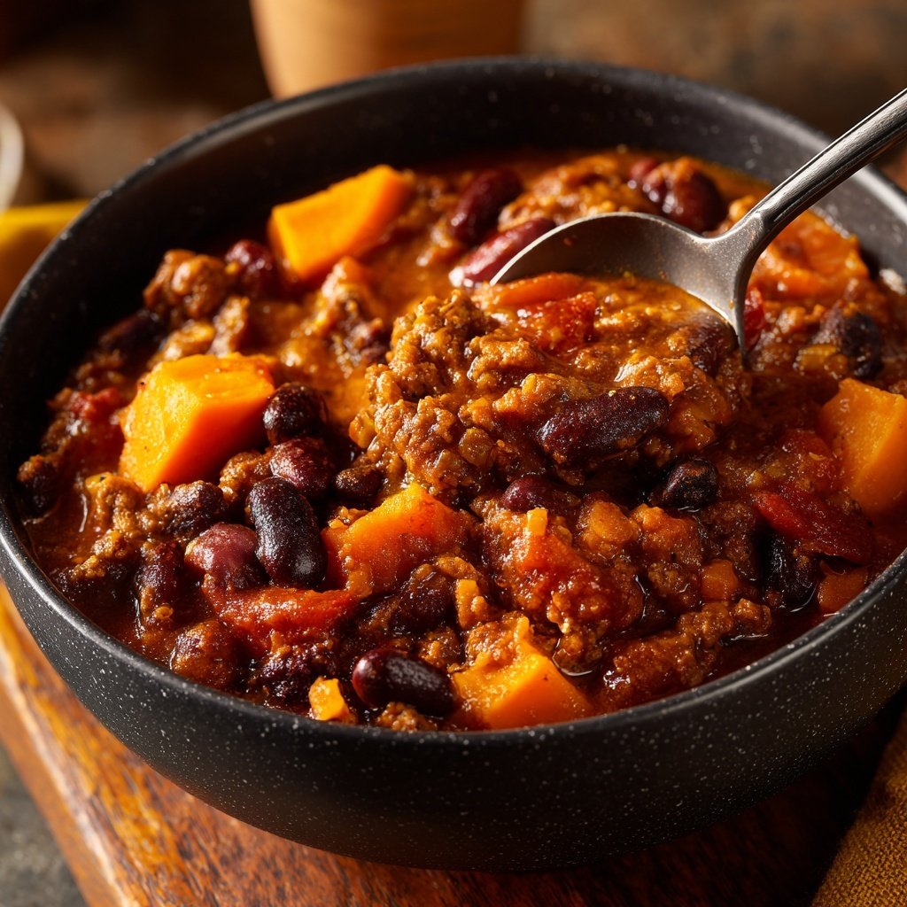 Chili sin Carne mit Süßkartoffeln