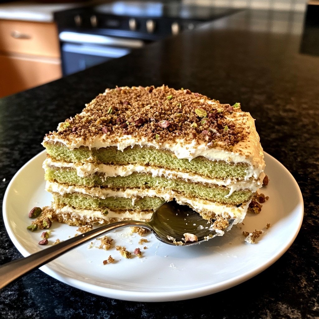 Pistazien-Tiramisu ohne Alkohol