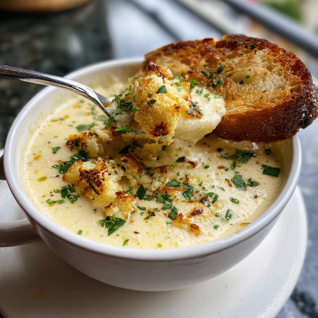 Blumenkohlsuppe cremig vegan