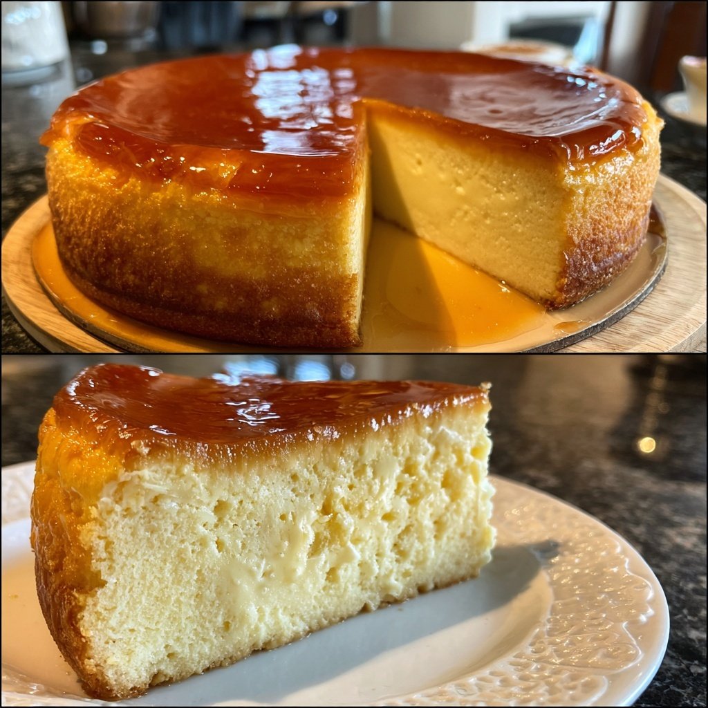 Käsekuchen mit Vanillepudding