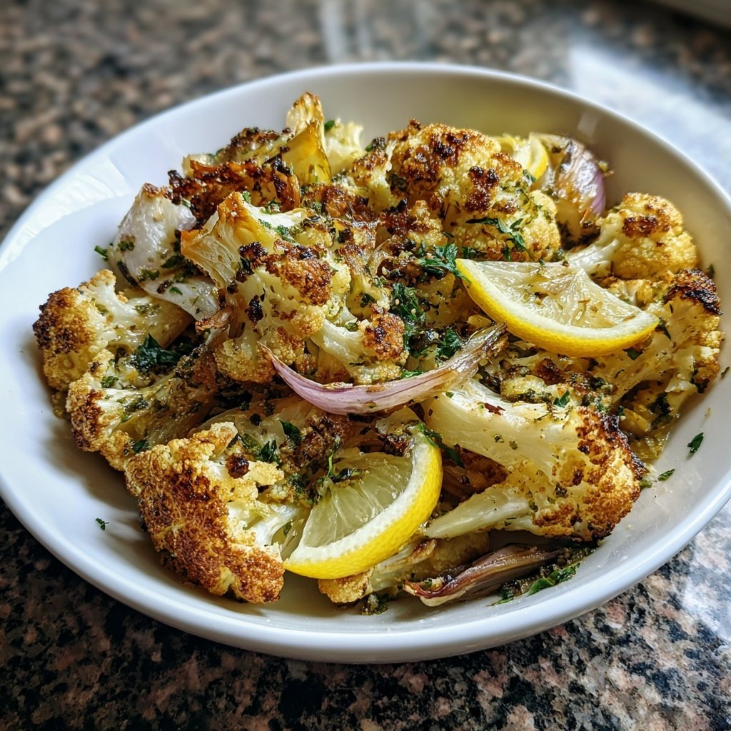 Blumenkohl mit Knoblauch und Zitrone
