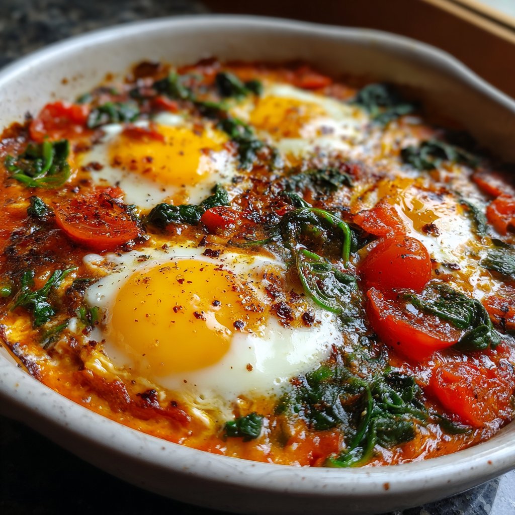 Shakshuka mit Spinat