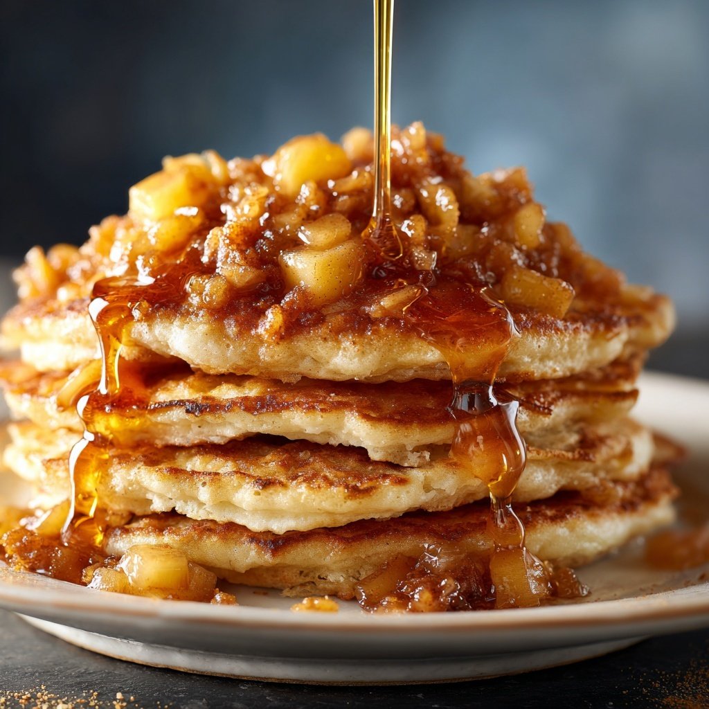 Pfannkuchen mit Apfel-Zimt-Topping