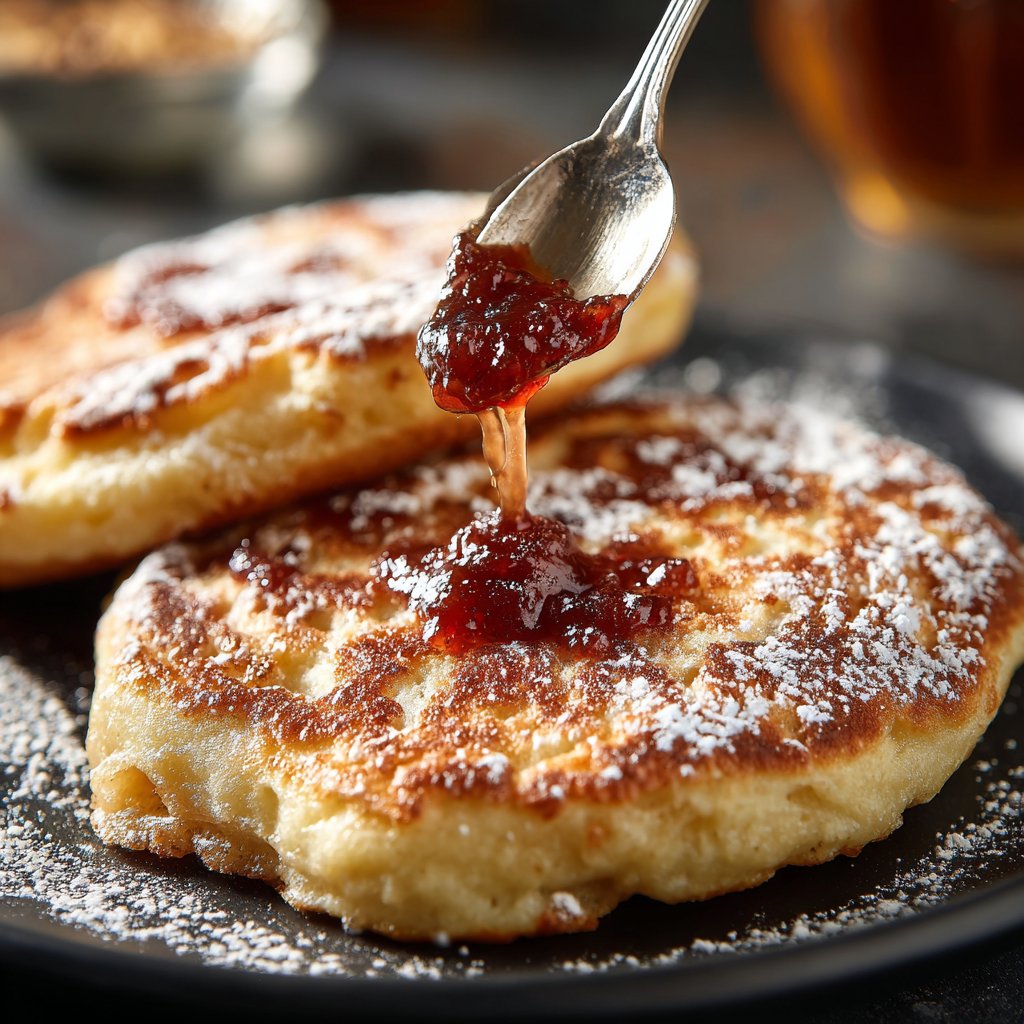 Pfannkuchen mit Apfelmus