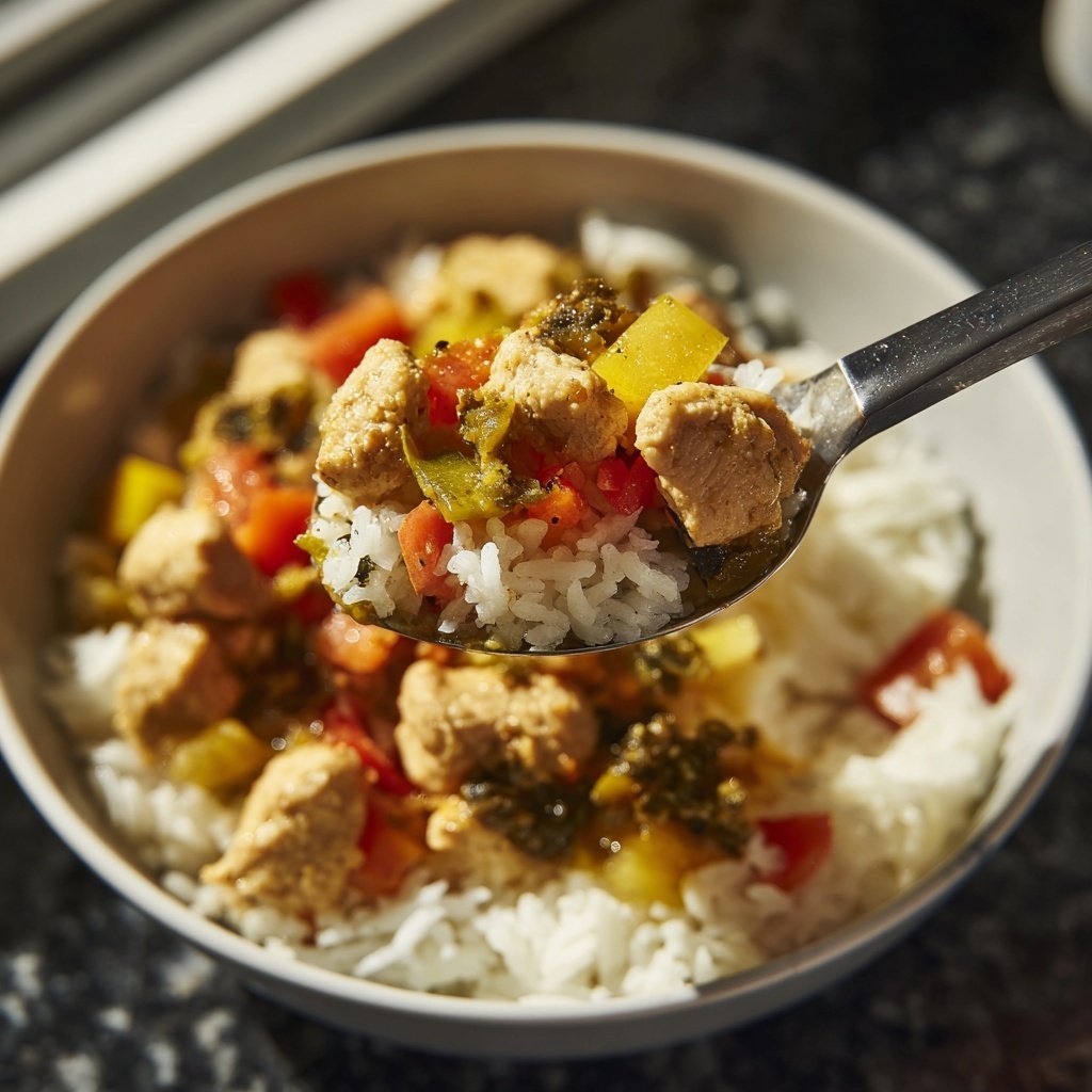 Abendessen mit Reisgericht