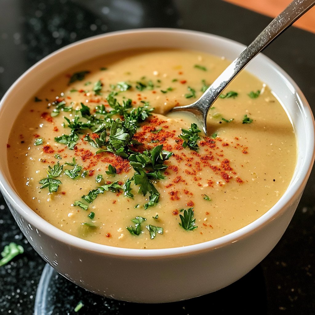 Vegane Blumenkohlsuppe mit Gewürzen