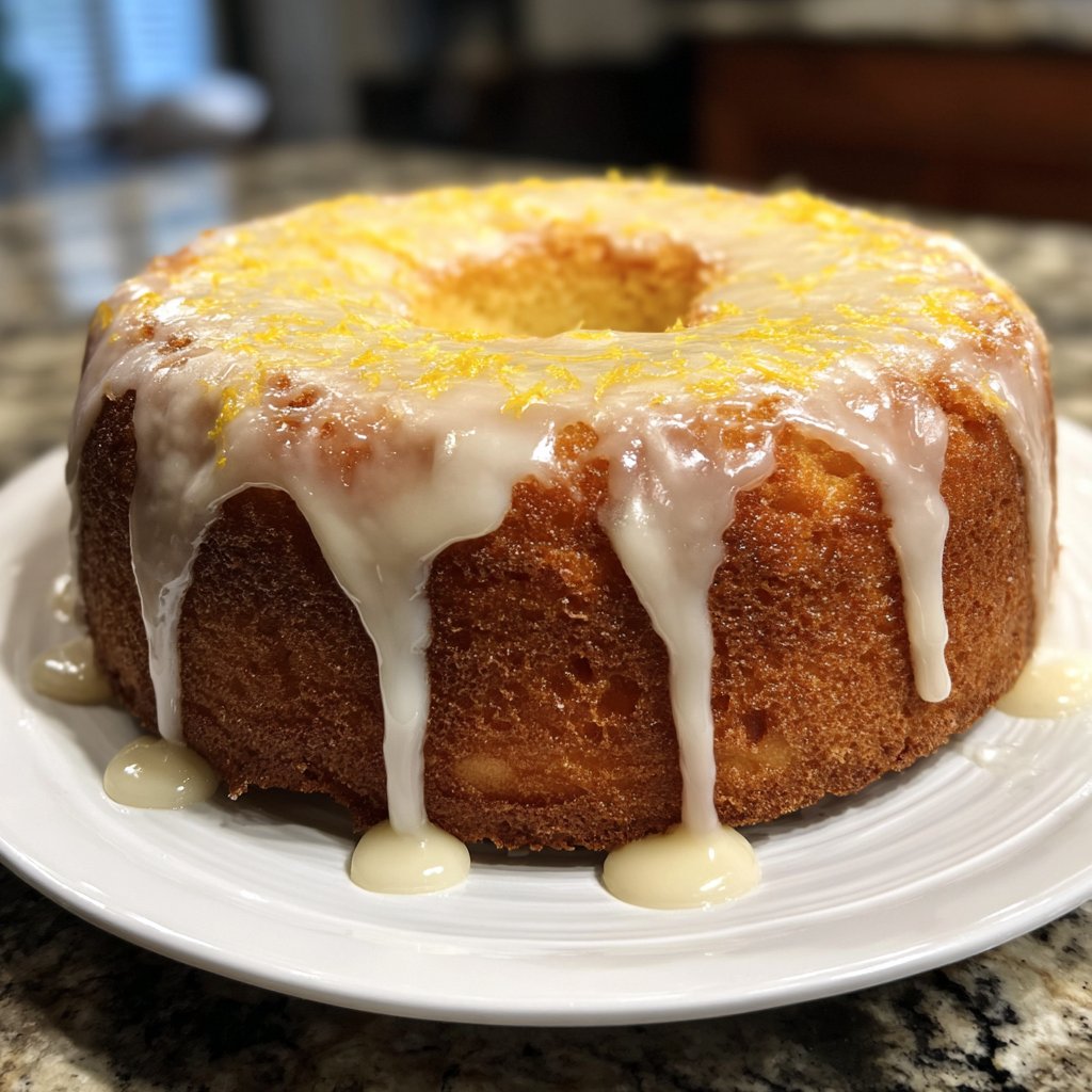 Käsekuchen mit Zitronenglasur