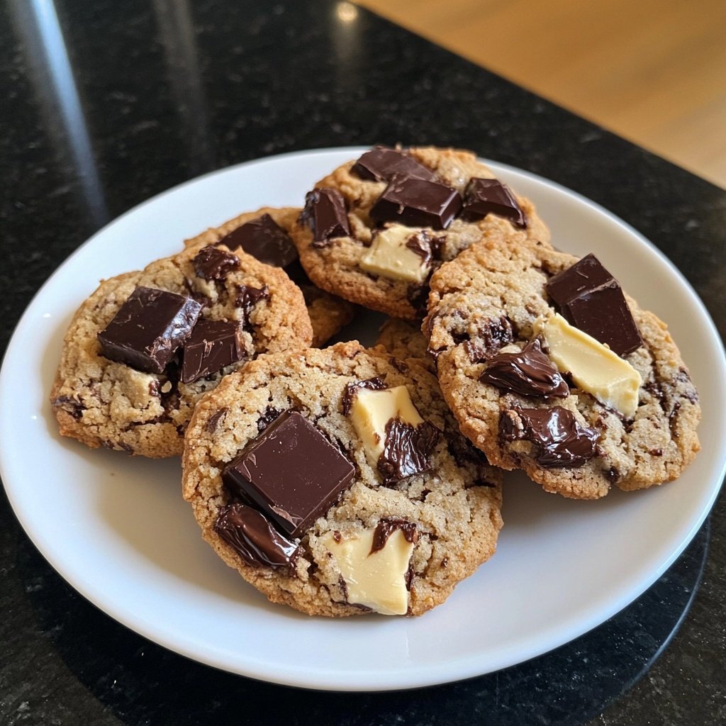Weiche Mandel-Zimt-Cookies mit dunkler Schokolade
