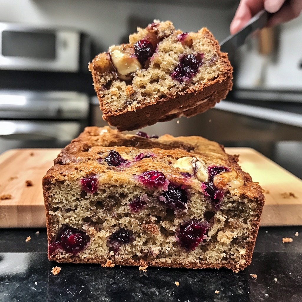 Einfaches Cranberry-Bananen-Nussbrot