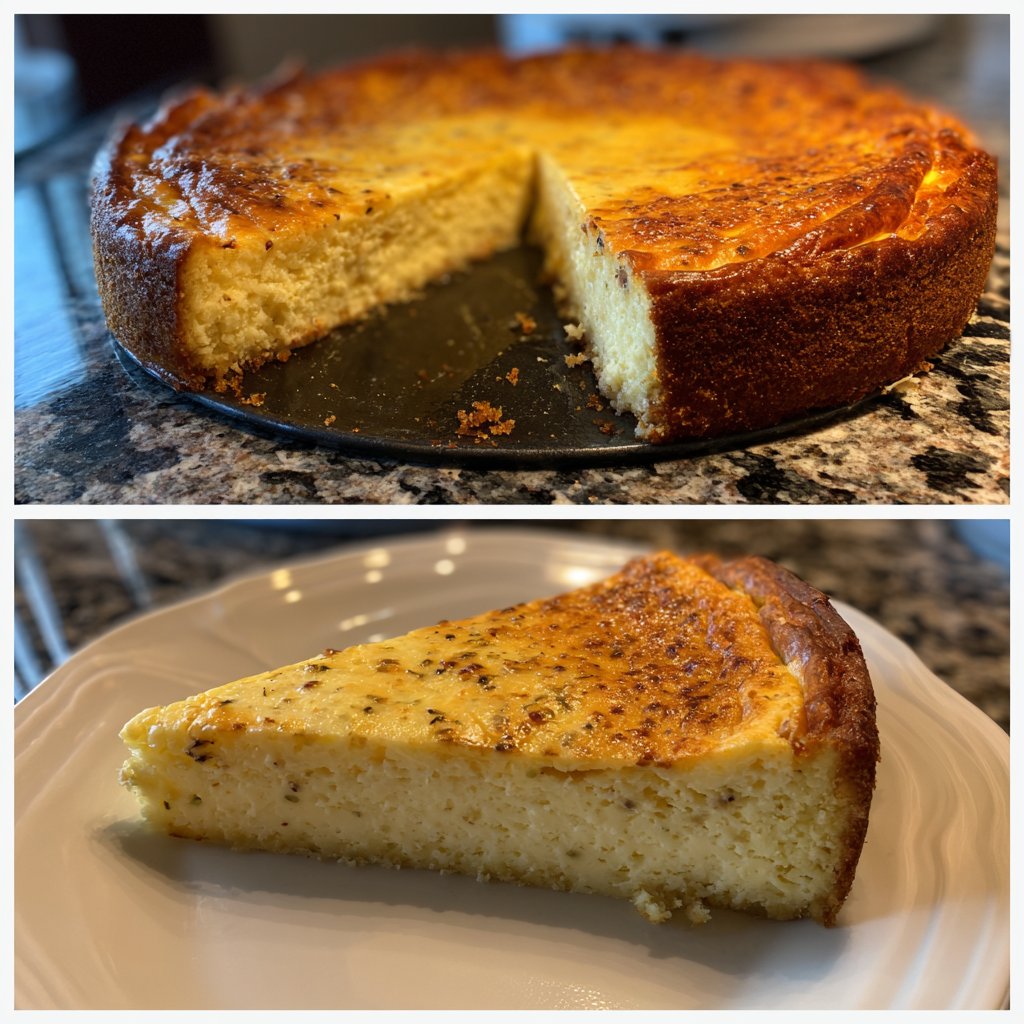 Käsekuchen mit Mandelboden
