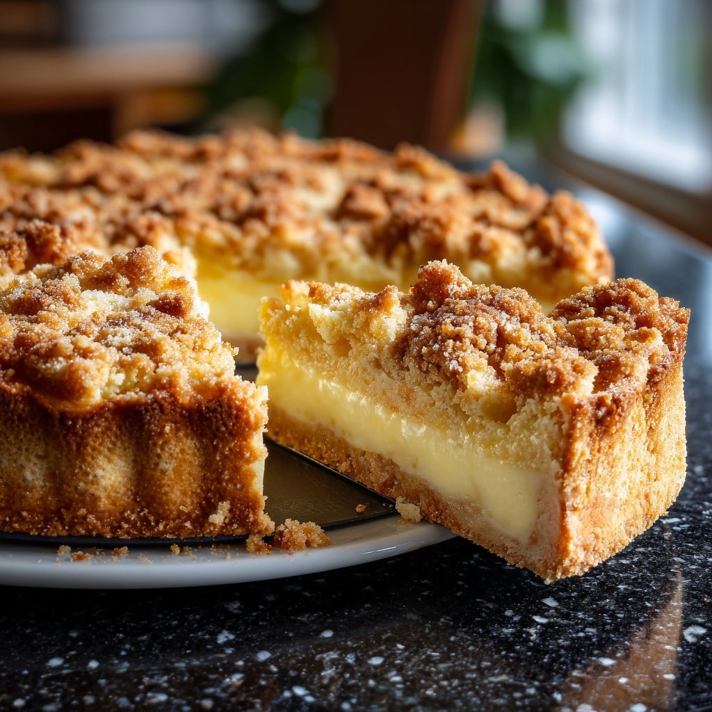 Streuselkuchen Mit Pudding Vom Blech