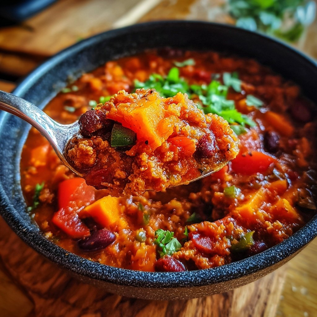 Chili sin Carne mit Süßkartoffel