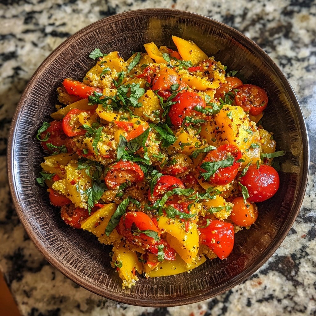 Bunter Quinoasalat Zum Grillen Mit Paprika