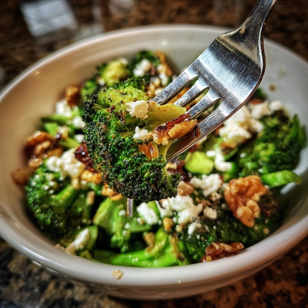 Brokkoli-Salat mit Äpfeln, Nüssen & Feta – Knackig & frisch